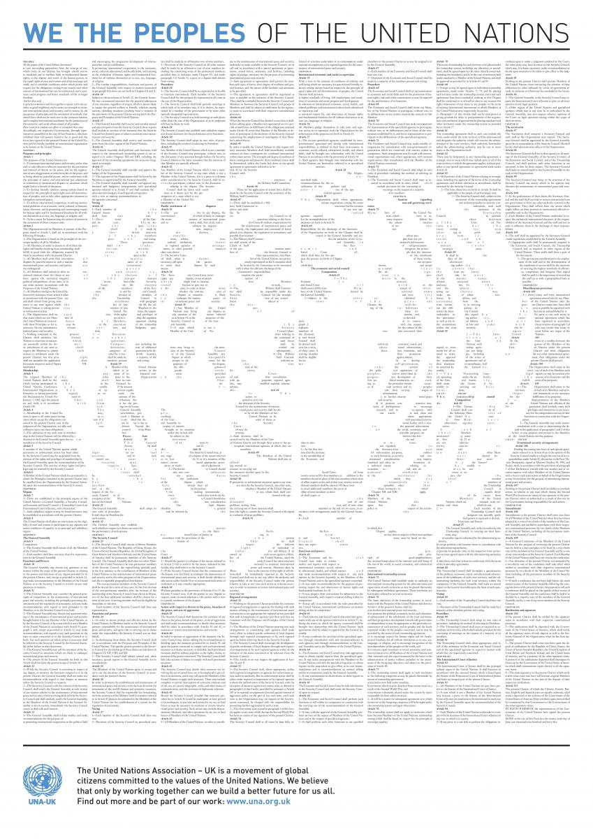 Commemorative United Nations Charter Posters Now Available | UNA-UK